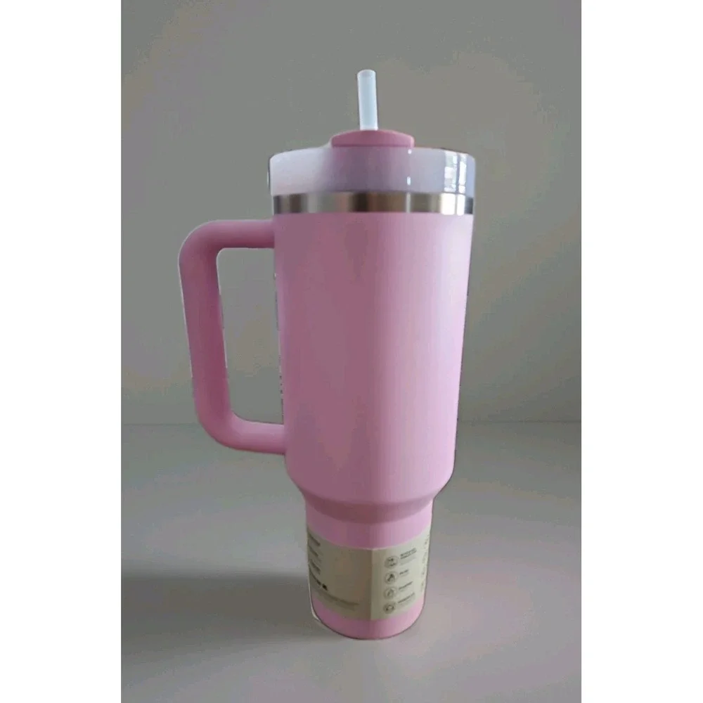 NEW Stanley Quencher H2.0 FlowState 40oz Cherry Blossom Tumbler Lid Straw Handle - Picture 3 of 5